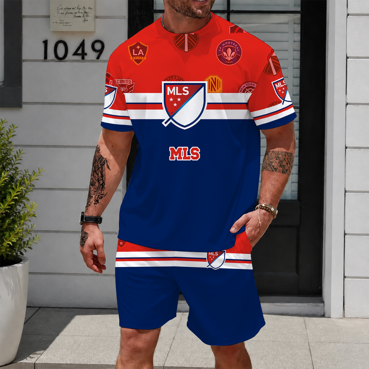 [FAN EXCLUSIVE] NEW CUSTOMIZED MLS32 MLS ALL TEAM UNISEX T-SHIRT & SHORTS SET