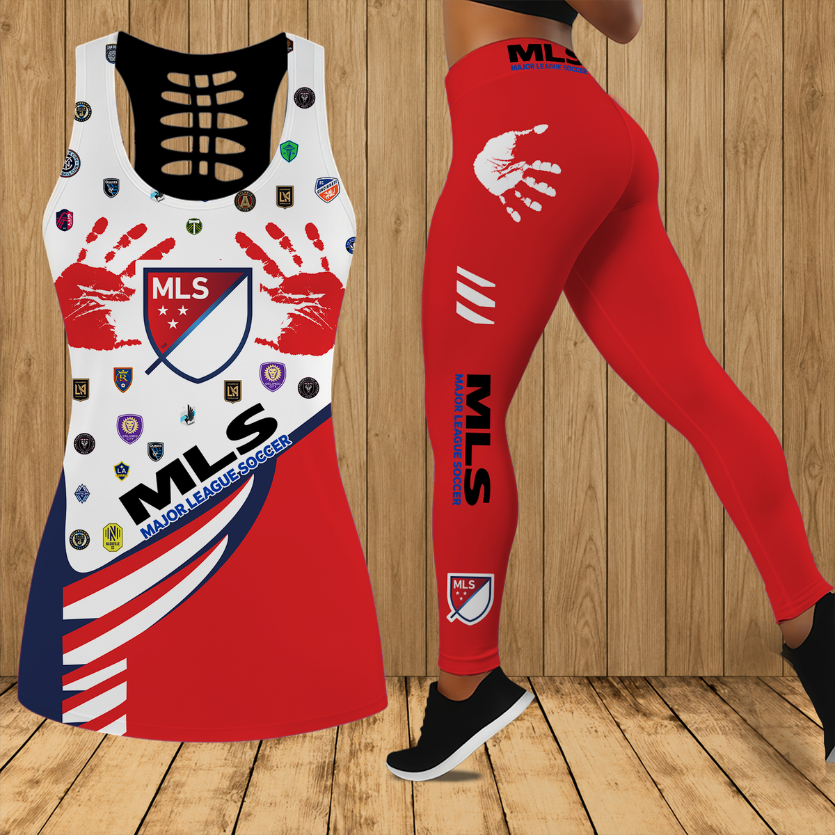 [FAN EXCLUSIVE] NEW CUSTOMIZED MLS32 SOA MLS ALL TEAM HOLLOW TANK TOP & LEGGINGS SET