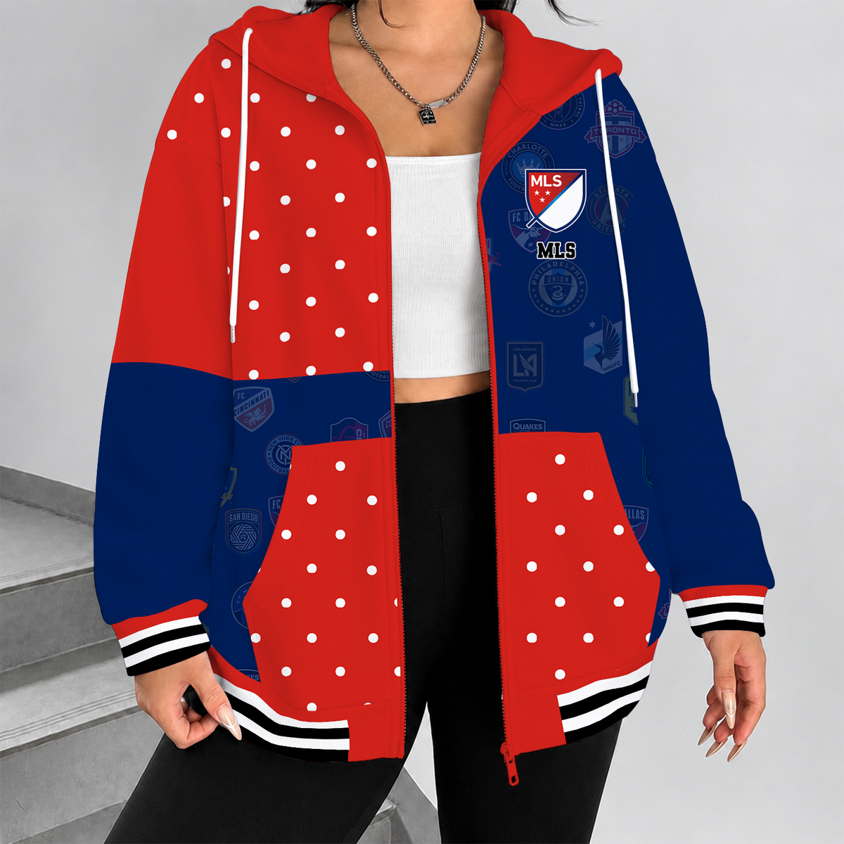 [FAN EXCLUSIVE] NEW CUSTOMIZED MLS32 MLS ALL TEAMS ZIP HOODIE
