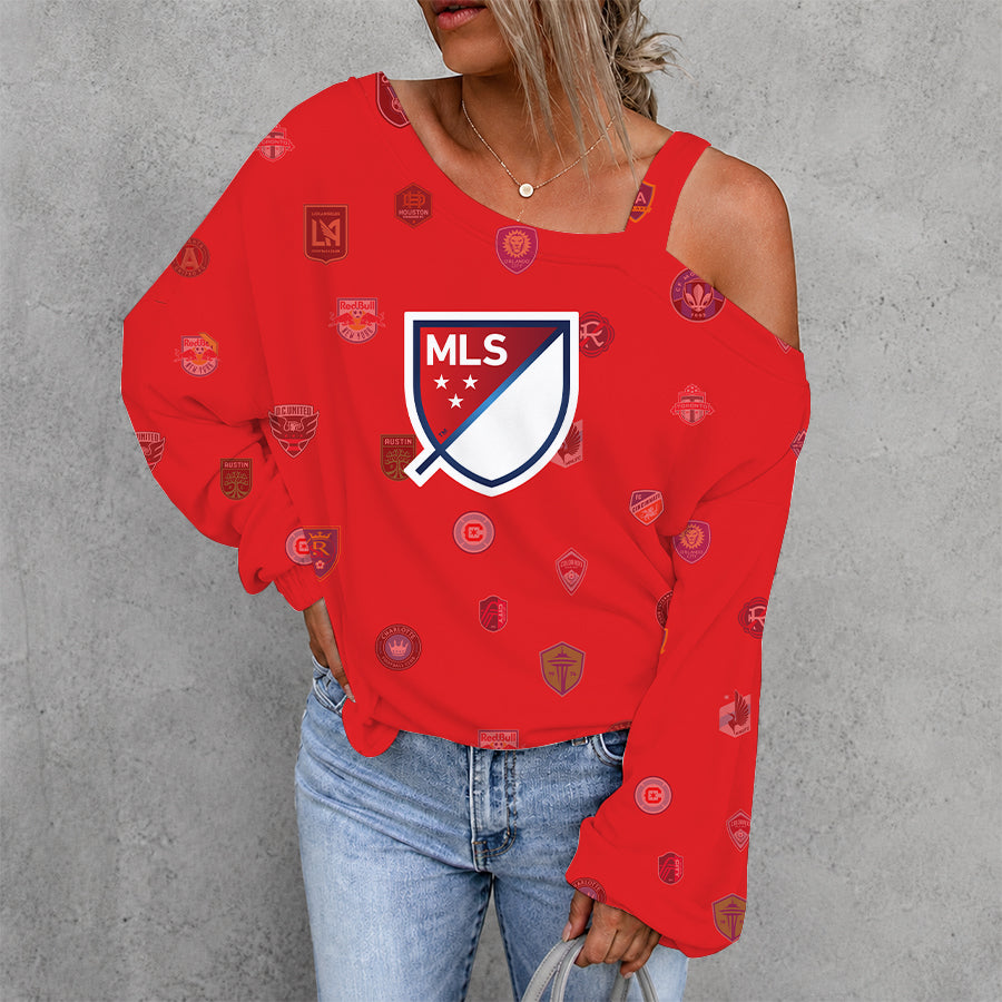 [FAN EXCLUSIVE] NEW CUSTOMIZED MLS32 MLS ALL TEAM DROP SHOULDER SWEATSHIRT