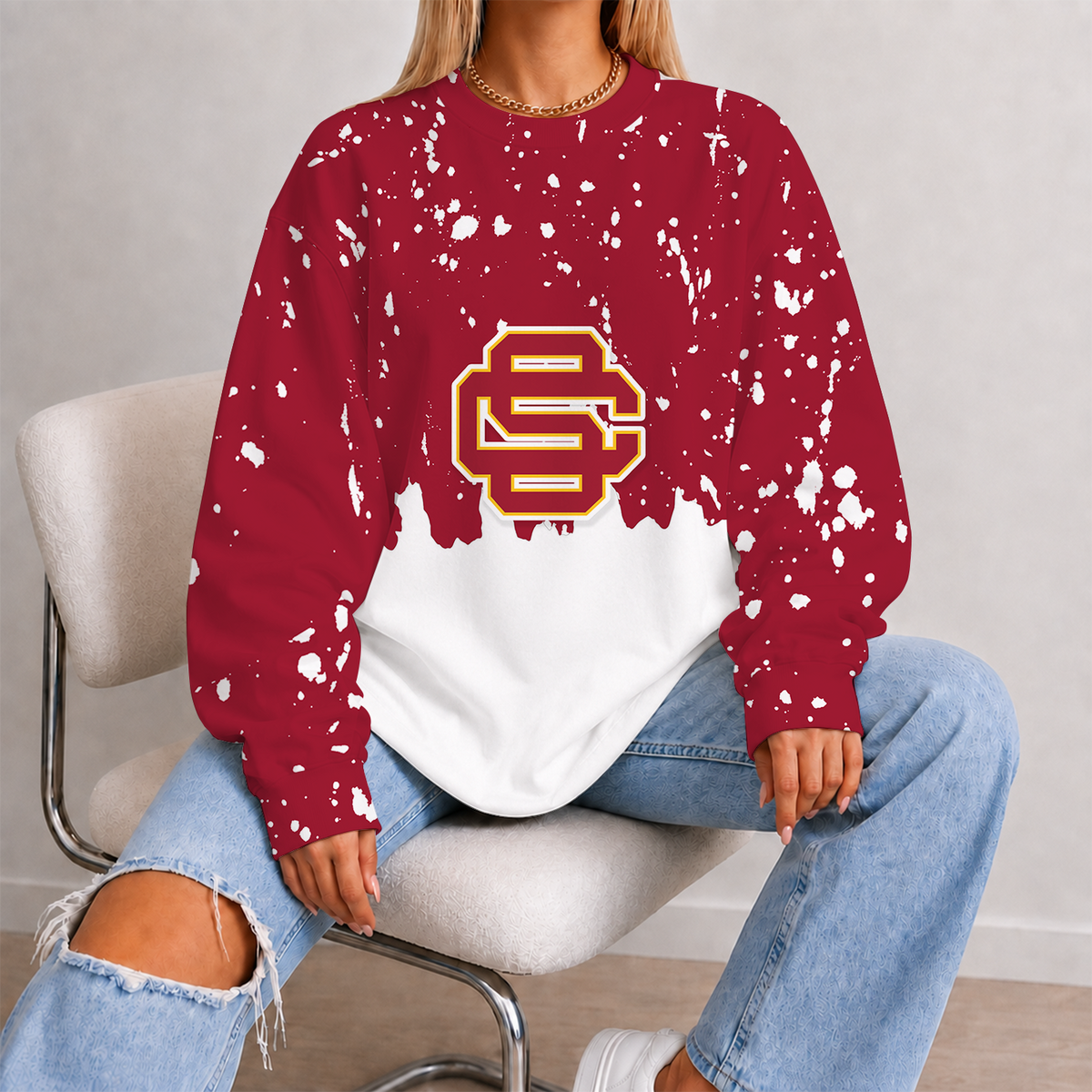 [FAN FAVORITE] NEW CUSTOMIZED NCAA FBS32 USC USC TROJANS UNISEX SWEATSHIRT