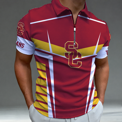 [FAN FAVORITE] NEW CUSTOMIZED NCAA FBS32 USC USC TROJANS POLO SHIRT