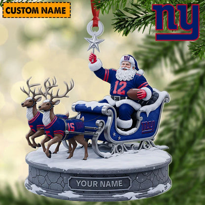 [SPECIAL OFFER] NEW CUSTOMIZED NFL32 NYG NEW YORK GIANTS CHRISTMAS ACRYLIC ORNAMENT