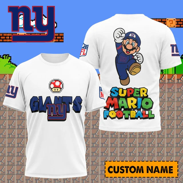 [SPECIAL OFFER] NEW CUSTOMIZED NFL32 NYG NEW YORK GIANTS SUPER MARIO T-SHIRT, HOODIE, ZIP HOODIE