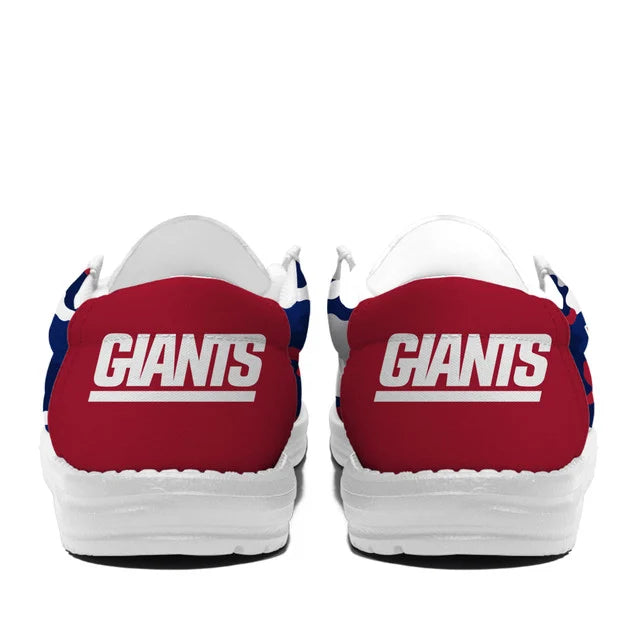 [SPECIAL OFFER] NEW CUSTOMIZED NFL32 NYG NEW YORK GIANTS LOAFER SHOES