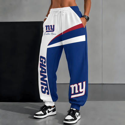 [SPECIAL OFFER] NEW CUSTOMIZED NFL32 NYG NEW YORK GIANTS SWEATPANTS