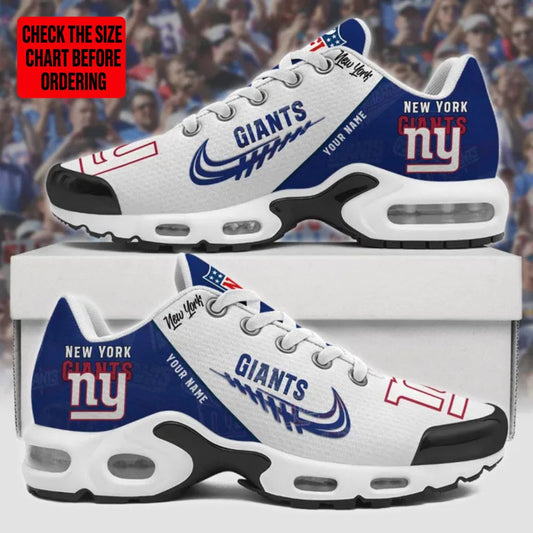 [SPECIAL OFFER] NEW CUSTOMIZED NFL32 NYG NEW YORK GIANTS AIR MAX PLUS SNEAKERS