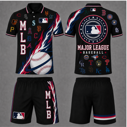 [FLASH SALE] NEW CUSTOMIZED MLB32 MLB ALL TEAMS POLO SHIRT & SHORT PANTS SET