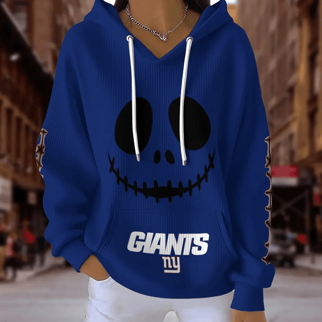 [SPECIAL OFFER] NEW CUSTOMIZED NFL32 NYG NEW YORK GIANTS RIBBED HOODIE & SWEATSHIRT