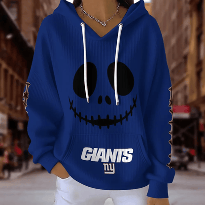 [SPECIAL OFFER] NEW CUSTOMIZED NFL32 NYG NEW YORK GIANTS RIBBED HOODIE & SWEATSHIRT