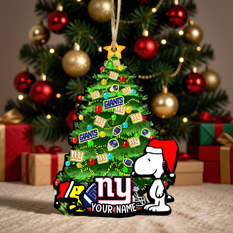 [SPECIAL OFFER] NEW CUSTOMIZED NFL32 NYG NEW YORK GIANTS CHRISTMAS ACRYLIC ORNAMENT