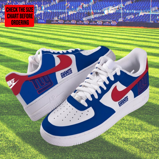 [SPECIAL OFFER] NEW CUSTOMIZED NFL32 NYG NEW YORK GIANTS AF1 SHOES
