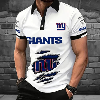 [SPECIAL OFFER] NEW CUSTOMIZED NFL32 NYG NEW YORK GIANTS POLO SHIRT