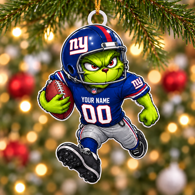 [SPECIAL OFFER] NEW CUSTOMIZED NFL32 NYG NEW YORK GIANTS CHRISTMAS ACRYLIC ORNAMENT