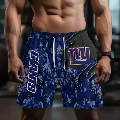 [SPECIAL OFFER] NEW CUSTOMIZED NFL32 NYG NEW YORK GIANTS SHORT PANTS