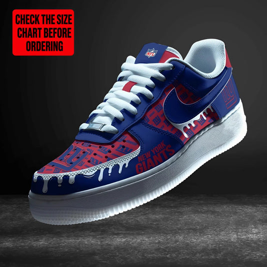 [SPECIAL OFFER] NEW CUSTOMIZED NFL32 NYG NEW YORK GIANTS AF1 SHOES