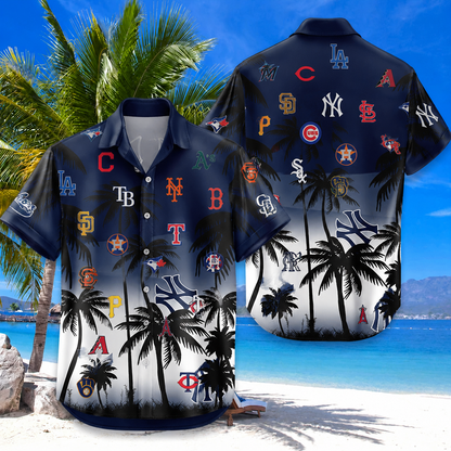[FLASH SALE] NEW CUSTOMIZED MLB32 ALL TEAMS UNISEX HAWAIIAN SHIRT & SHORTS SET