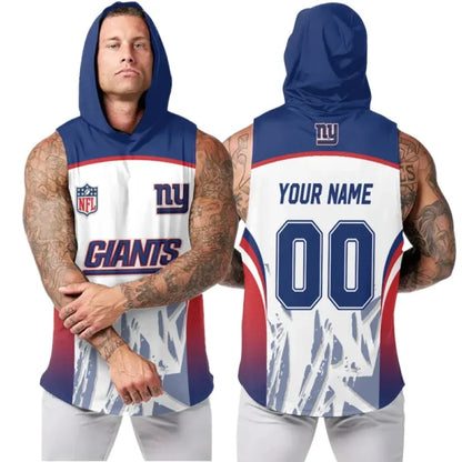 [SPECIAL OFFER] NEW CUSTOMIZED NFL32 NYG NEW YORK GIANTS HOODED TANK TOP