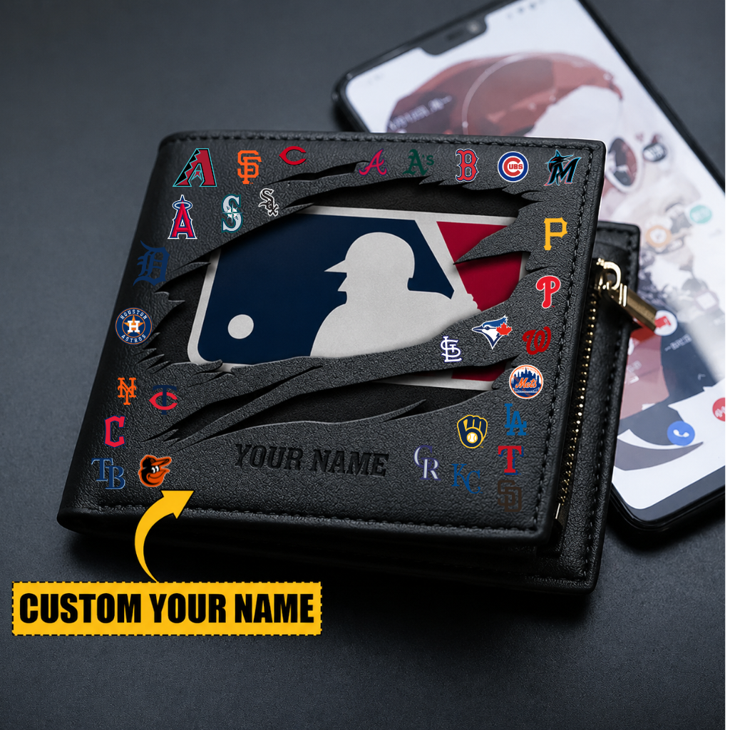 [FLASH SALE] NEW CUSTOMIZED MLB32 ALL TEAMS LEATHER WALLET