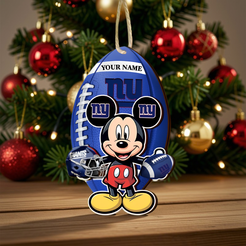 [SPECIAL OFFER] NEW CUSTOMIZED NFL32 NYG NEW YORK GIANTS CHRISTMAS ACRYLIC ORNAMENT