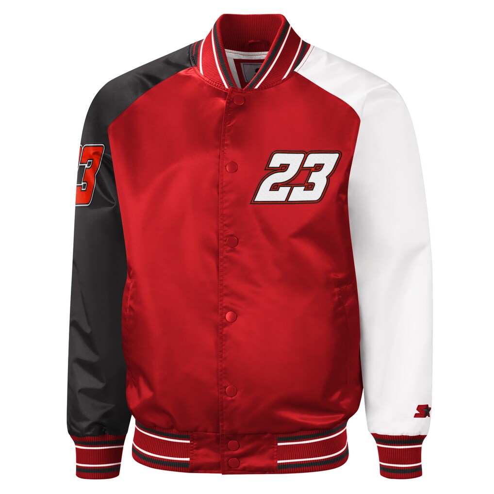 TOP SELLING - NEW CUSTOMIZED NASCAR01 23X 23XI RACING SATIN VARSITY & BASEBALL JACKET 01