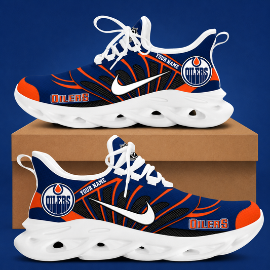 [SUPER SALE] NEW CUSTOMIZED NHL03 EMO EDMONTON OILERS CLUNKY SNEAKERS