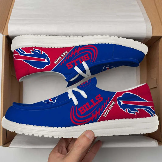 [SPECIAL OFFER] NEW CUSTOMIZED NFL03 BFB BUFFALO BILLS LOAFER SHOES