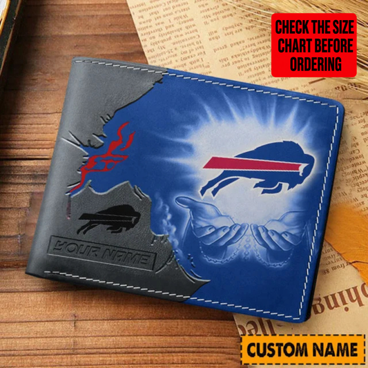 [SPECIAL OFFER] NEW CUSTOMIZED NFL03 BFB BUFFALO BILLS LEATHER WALLET