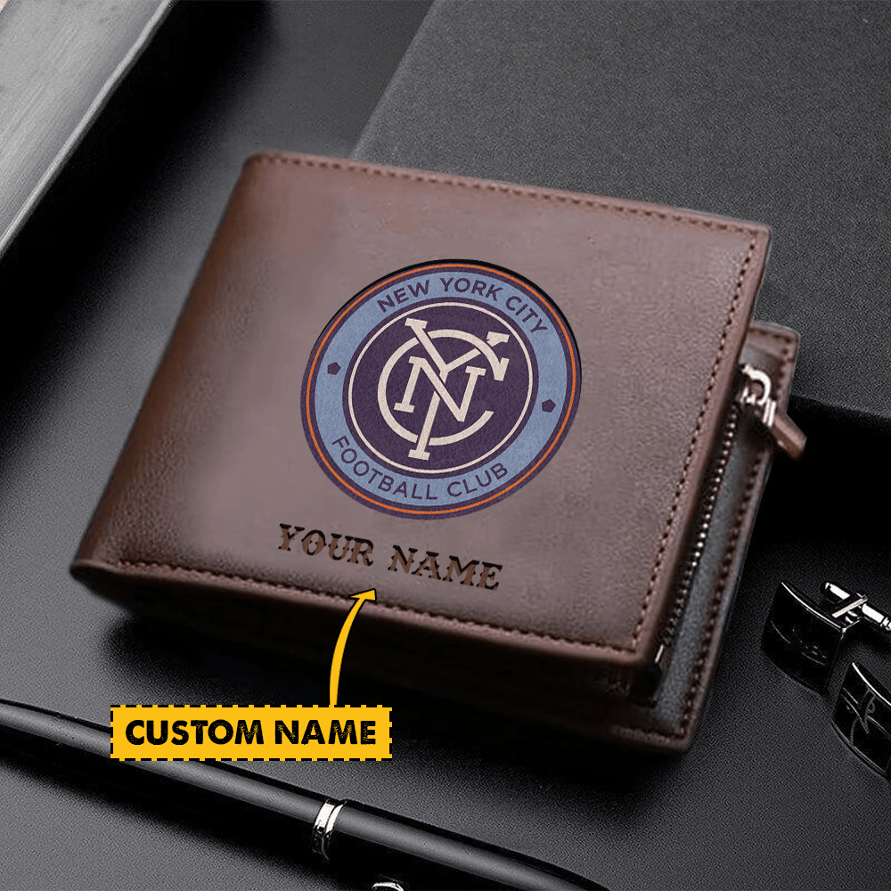 POPULAR NOW - NEW CUSTOMIZED MLS03 NYC NY CITY FC LEATHER WALLET