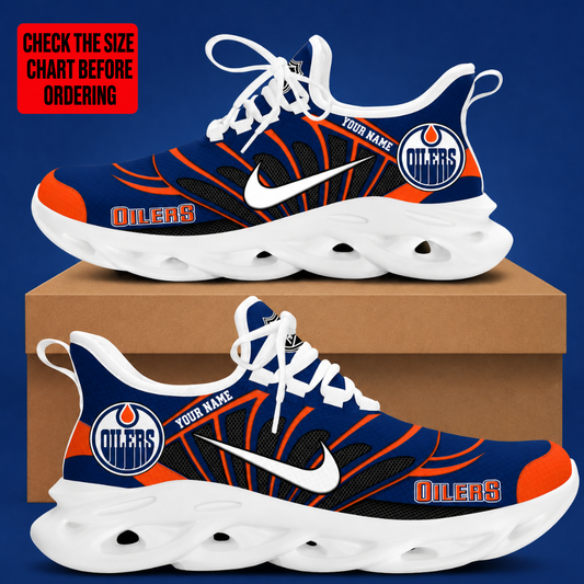 [SUPER SALE] NEW CUSTOMIZED NHL03 EMO EDMONTON OILERS CLUNKY SNEAKERS