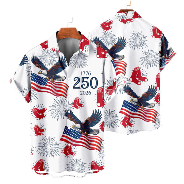 [FLASH SALE] NEW CUSTOMIZED MLB03 BRS BOSTON RED SOX UNISEX HAWAIIAN SHIRT