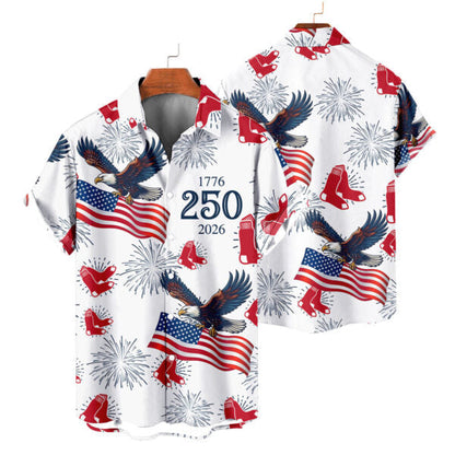 [FLASH SALE] NEW CUSTOMIZED MLB03 BRS BOSTON RED SOX UNISEX HAWAIIAN SHIRT