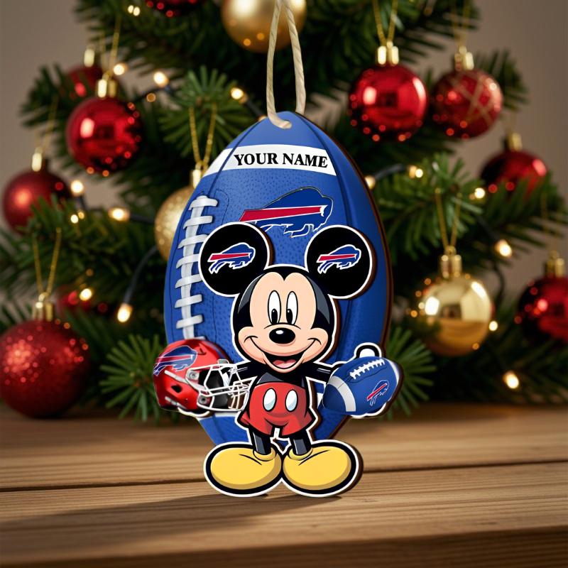 [SPECIAL OFFER] NEW CUSTOMIZED NFL03 BFB BUFFALO BILLS CHRISTMAS ACRYLIC ORNAMENT