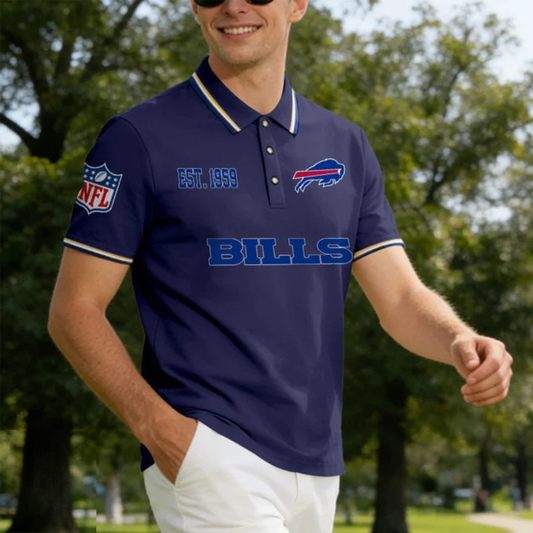[SPECIAL OFFER] NEW CUSTOMIZED NFL03 BFB BUFFALO BILLS POLO SHIRT