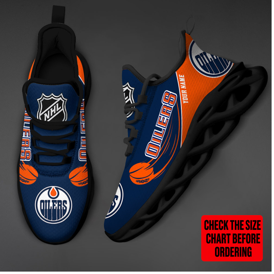 [SUPER SALE] NEW CUSTOMIZED NHL03 EMO EDMONTON OILERS CLUNKY SNEAKERS