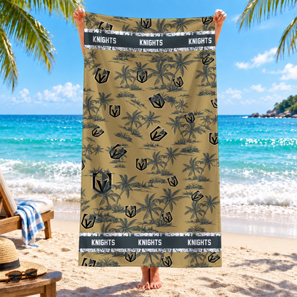 [SUPER SALE] NEW CUSTOMIZED NHL04 VGK VEGAS GOLDEN KNIGHTS BEACH TOWEL