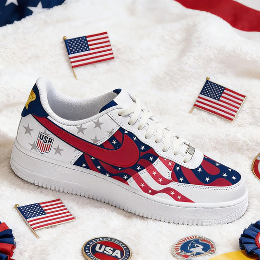 [HOT DEAL] NEW CUSTOMIZED PATRIOTIC AMERICAN FLAG AIR FORCE 1 SHOES