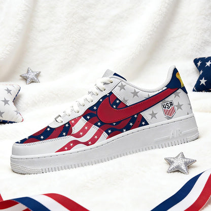 [HOT DEAL] NEW CUSTOMIZED PATRIOTIC AMERICAN FLAG AIR FORCE 1 SHOES