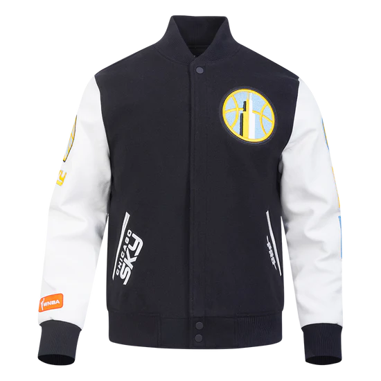 LIMITED EDITION - NEW CUSTOMIZED WNBA02 CCS CH SKY BASEBALL JACKET, SATIN VARSITY JACKET 09