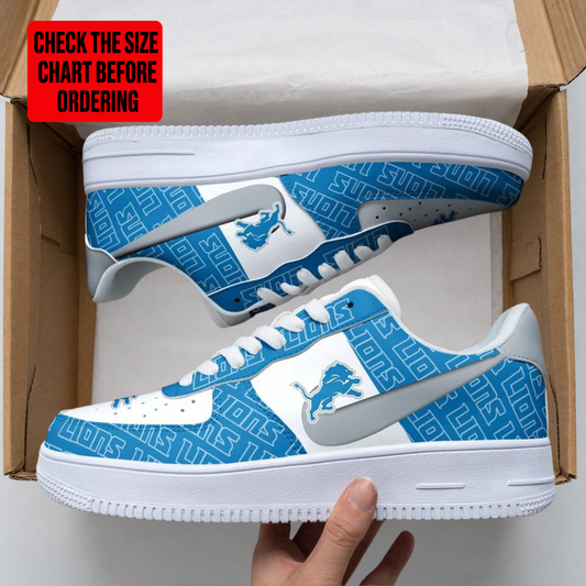 [SPECIAL OFFER] NEW CUSTOMIZED NFL04 DTL DETROIT LIONS AF1 SHOES