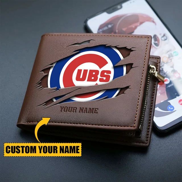 [FLASH SALE] NEW CUSTOMIZED MLB04 CCS CHICAGO CUBS LEATHER WALLET