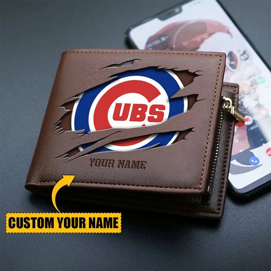 [FLASH SALE] NEW CUSTOMIZED MLB04 CCS CHICAGO CUBS LEATHER WALLET