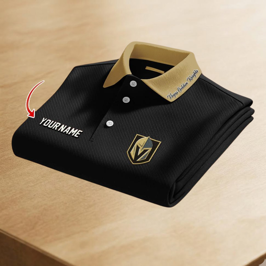 [SUPER SALE] NEW CUSTOMIZED NHL04 VGK VEGAS GOLDEN KNIGHTS POLO SHIRT
