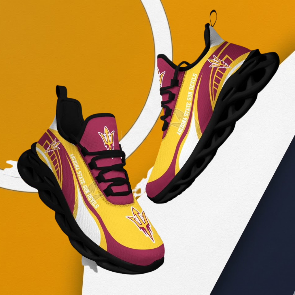 LIMITED EDITION - NEW CUSTOMIZED NCAA FBS04 ASS ARIZONA STATE SUN DEVILS CLUNKY SNEAKERS