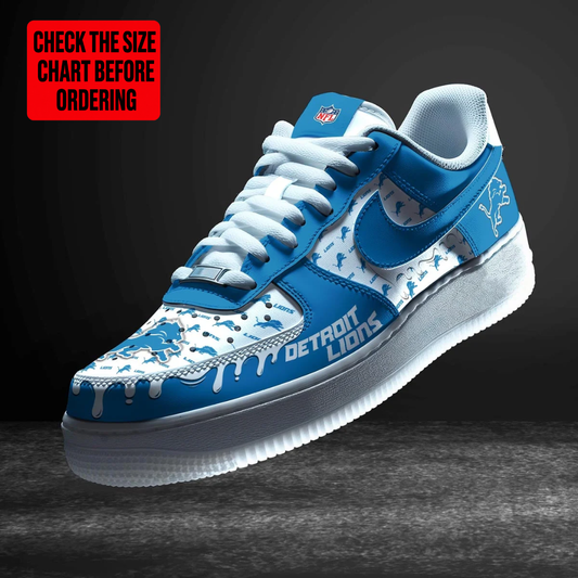 [SPECIAL OFFER] NEW CUSTOMIZED NFL04 DTL DETROIT LIONS AF1 SHOES