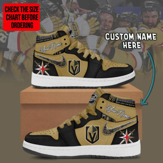 [SUPER SALE] NEW CUSTOMIZED NHL04 VGK VEGAS GOLDEN KNIGHTS AIR JORDAN SNEAKERS
