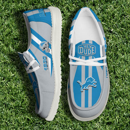 [SPECIAL OFFER] NEW CUSTOMIZED NFL04 DTL DETROIT LIONS LOAFER SHOES