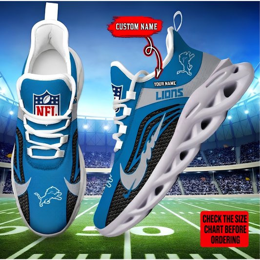 [SPECIAL OFFER] NEW CUSTOMIZED NFL04 DTL DETROIT LIONS UNISEX CLUNKY SNEAKERS