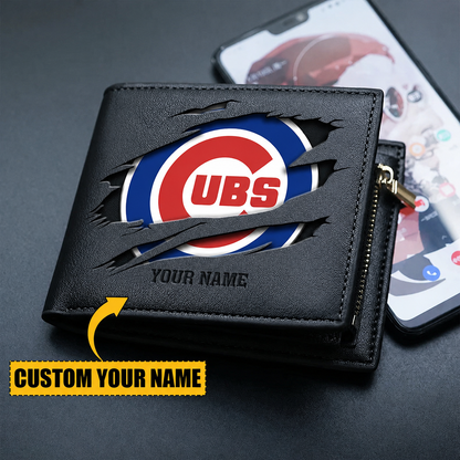 [FLASH SALE] NEW CUSTOMIZED MLB04 CCS CHICAGO CUBS LEATHER WALLET