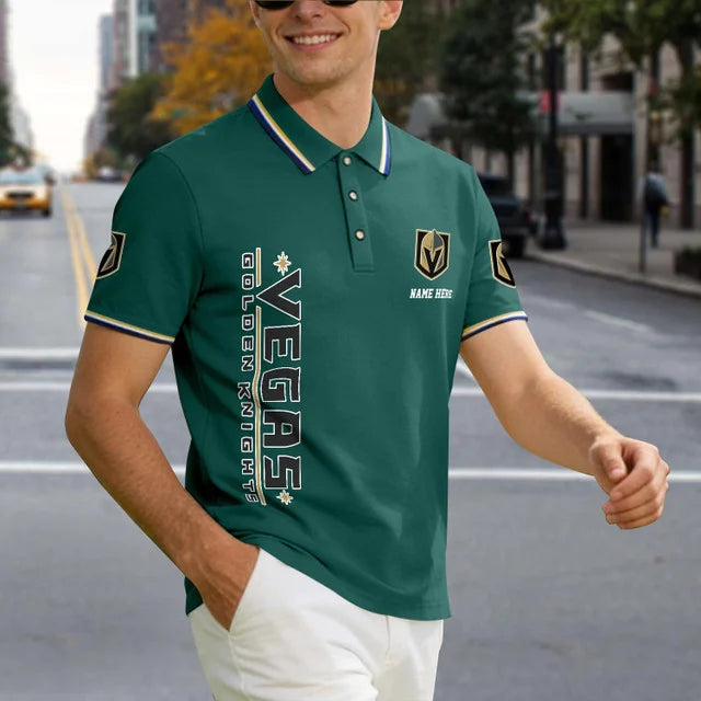 [SUPER SALE] NEW CUSTOMIZED NHL04 VGK VEGAS GOLDEN KNIGHTS POLO SHIRT